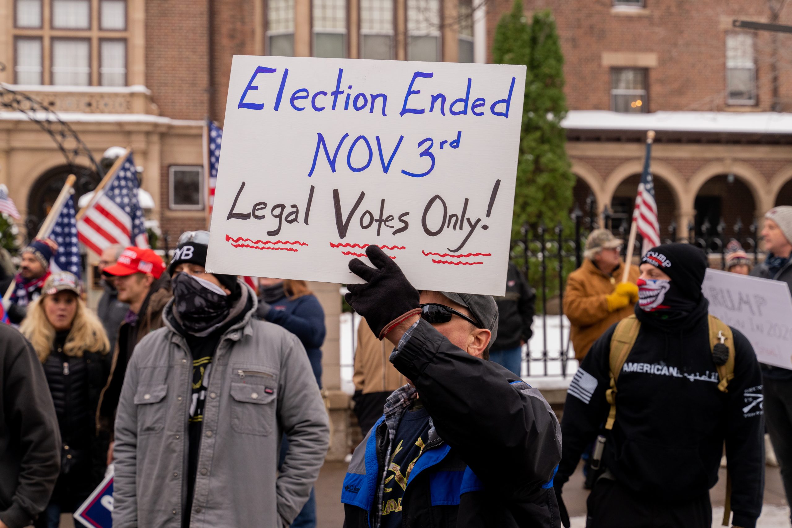 Stop The Steal Rally, St. Paul Governor's Mansion, 11/14/20