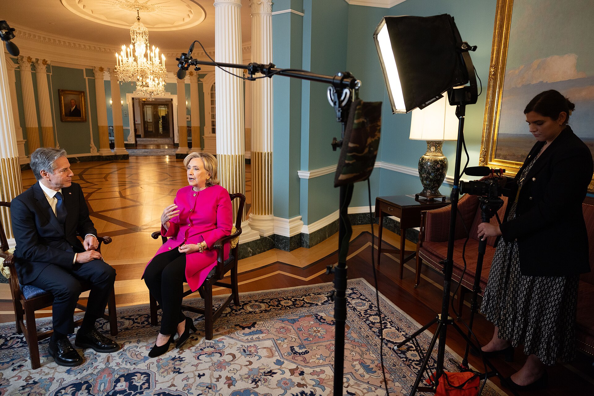 Official Portrait of Former Secretary Clinton Unveiled at the U.S. Department of State on September 26, 2023 in Washington, D.C. 15