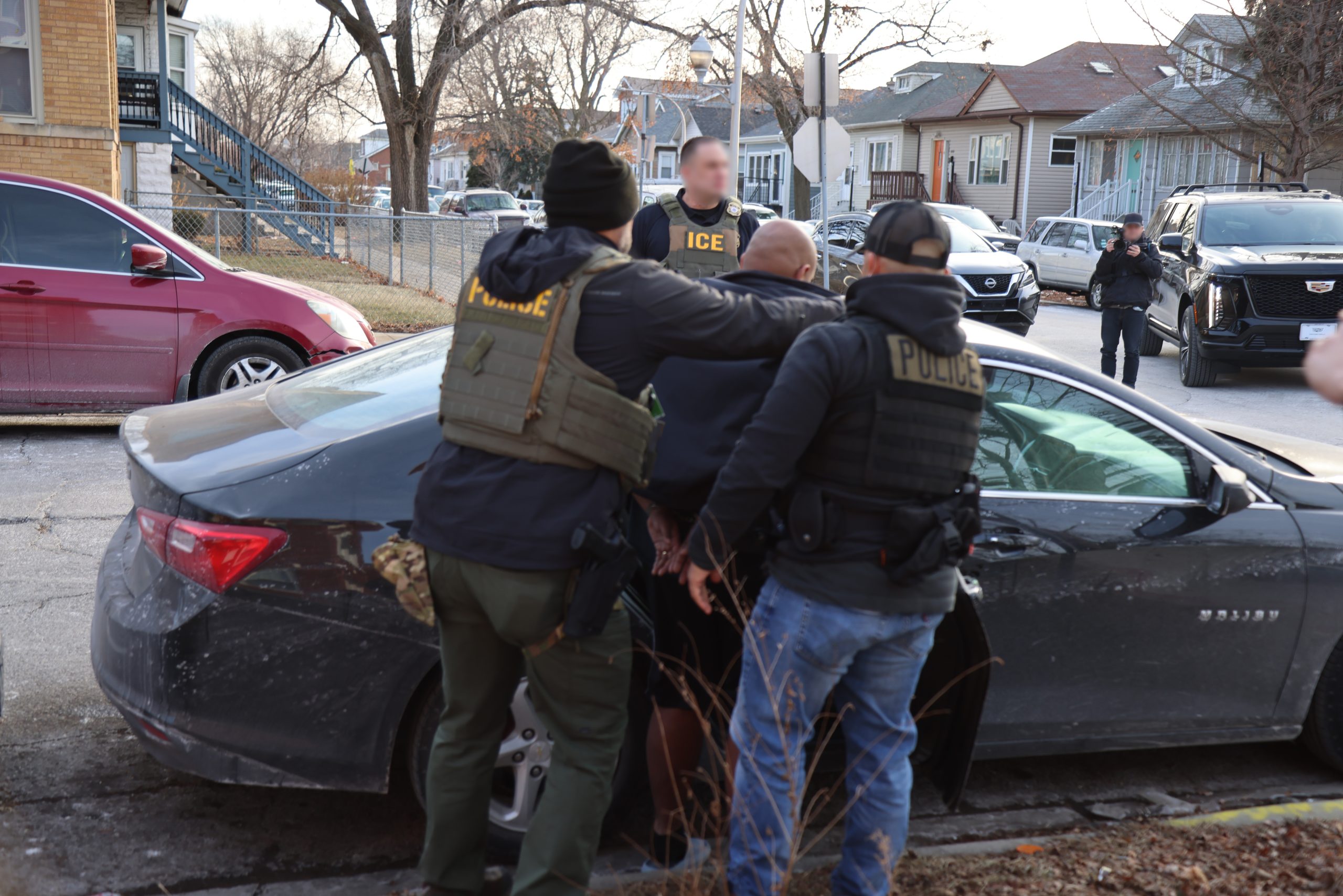 U.S. Immigration and Customs Enforcement (ICE) Enforcement and Removal Operations' (ERO) officers in Chicago, January 2025