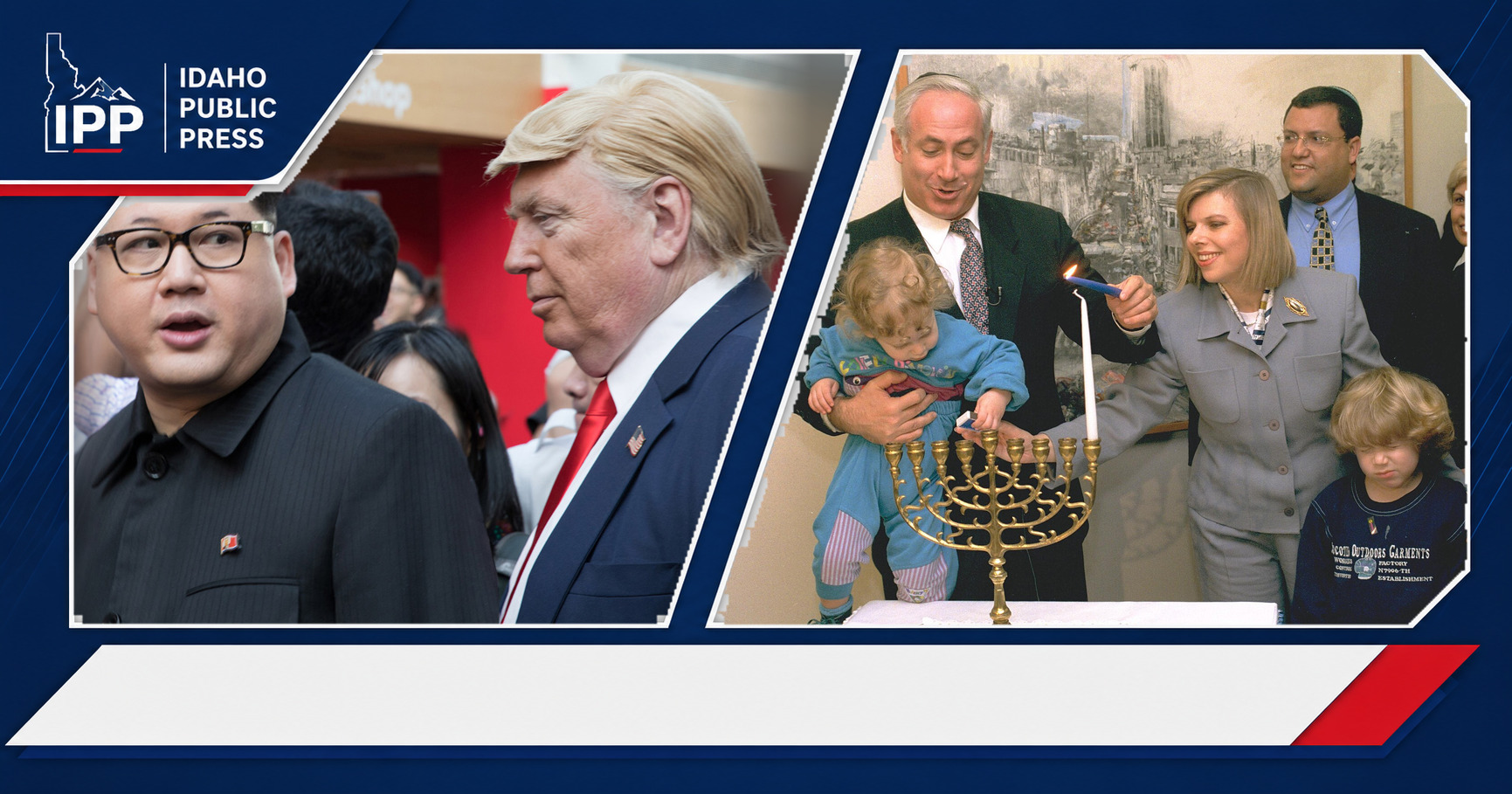 Donald Trump and Benjamin Netanyahu featured editorial graphic