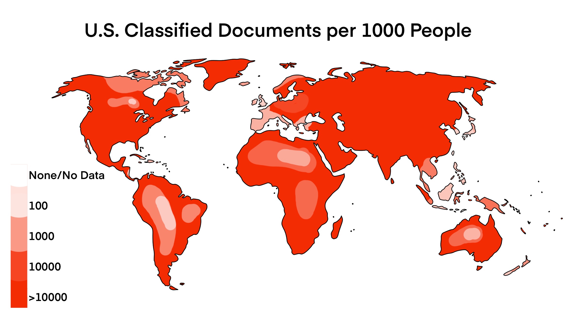 U.S. Classified Documents per 1000 People