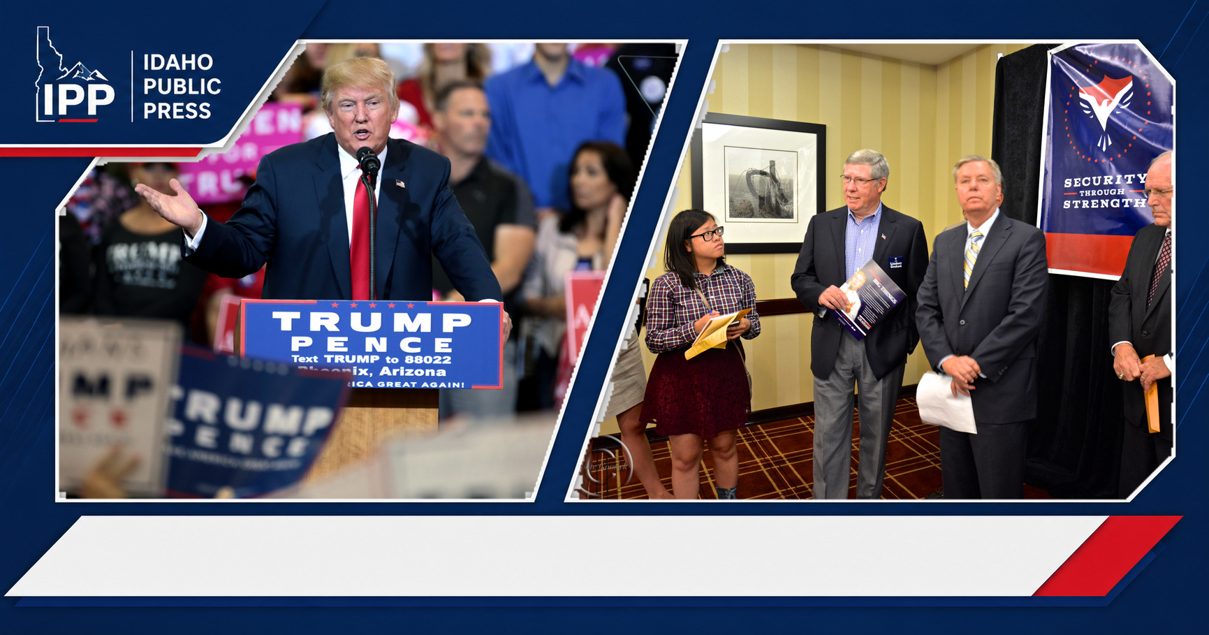Donald Trump and Lindsey Graham featured editorial graphic
