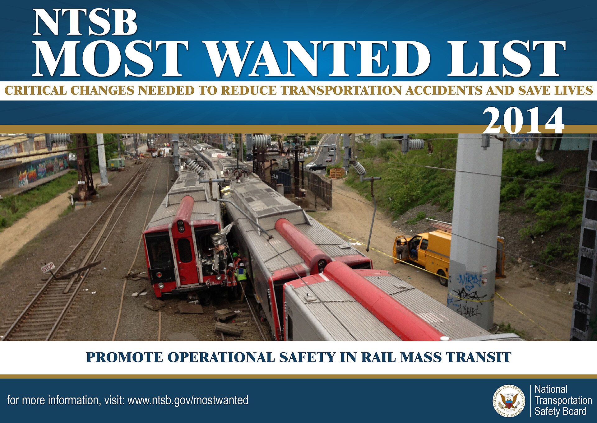 NTSB Most Wanted List 2014 Promote Operational Safety in Rail Mass Transit (11981906454)