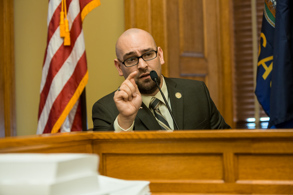 Representative Christmann during a House Judiciary Committee meeting.