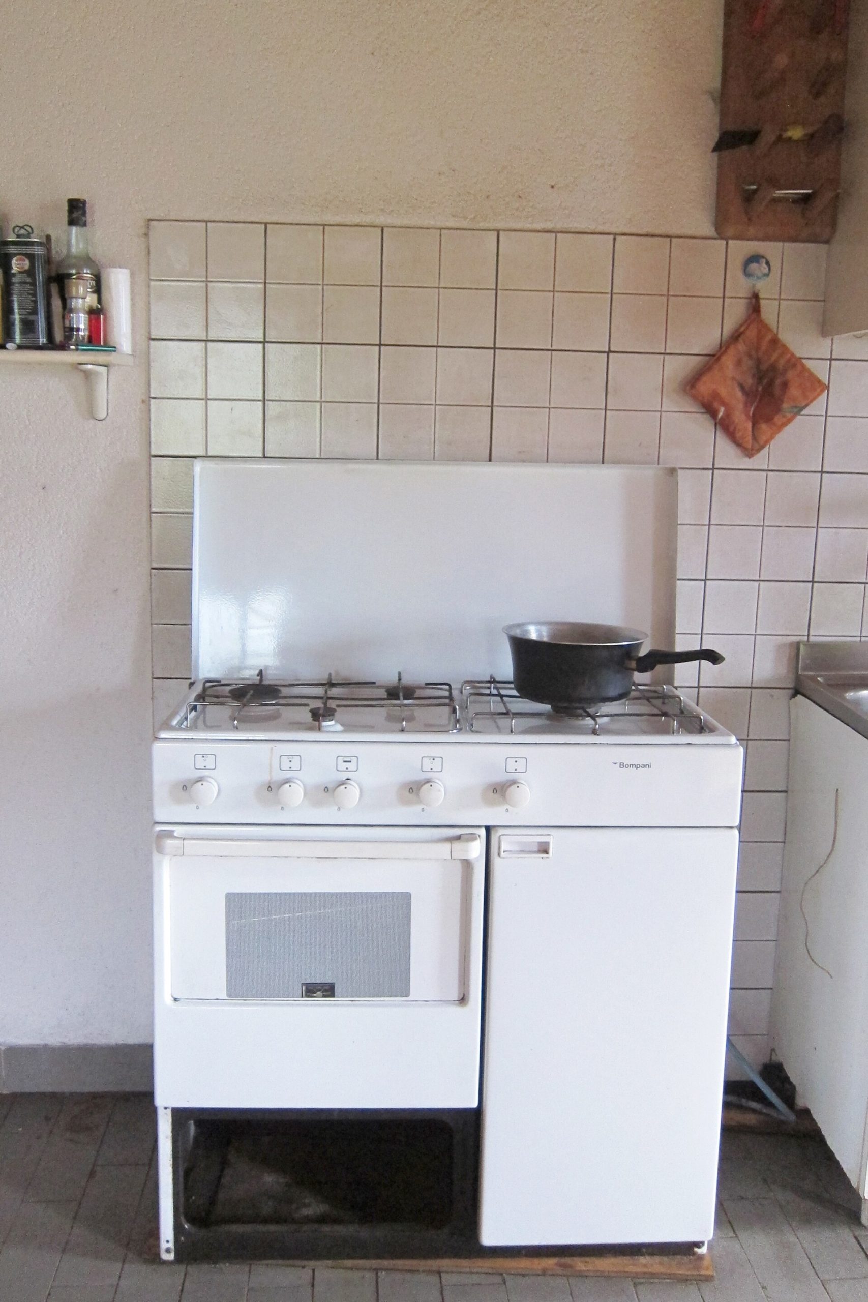 Gas stove in the bivouac Bivacco Primalpia Valle dei Ratti, Sondrio, Lombardy, Italy 2021 07 06