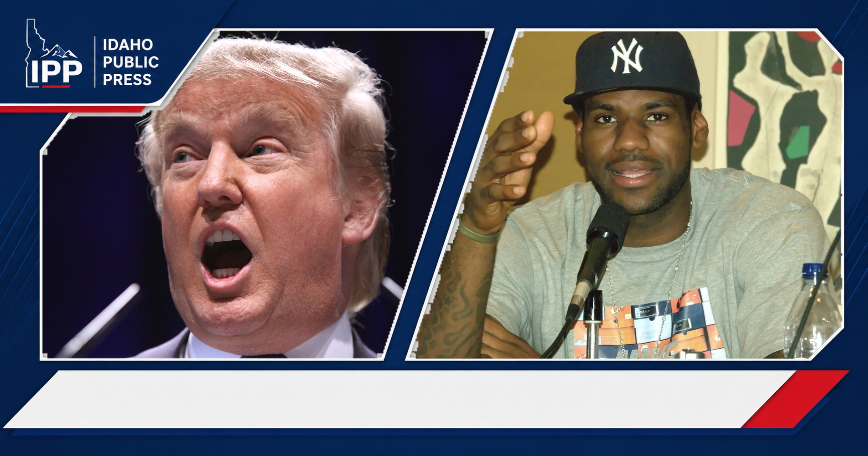 Donald Trump and LeBron James featured editorial graphic