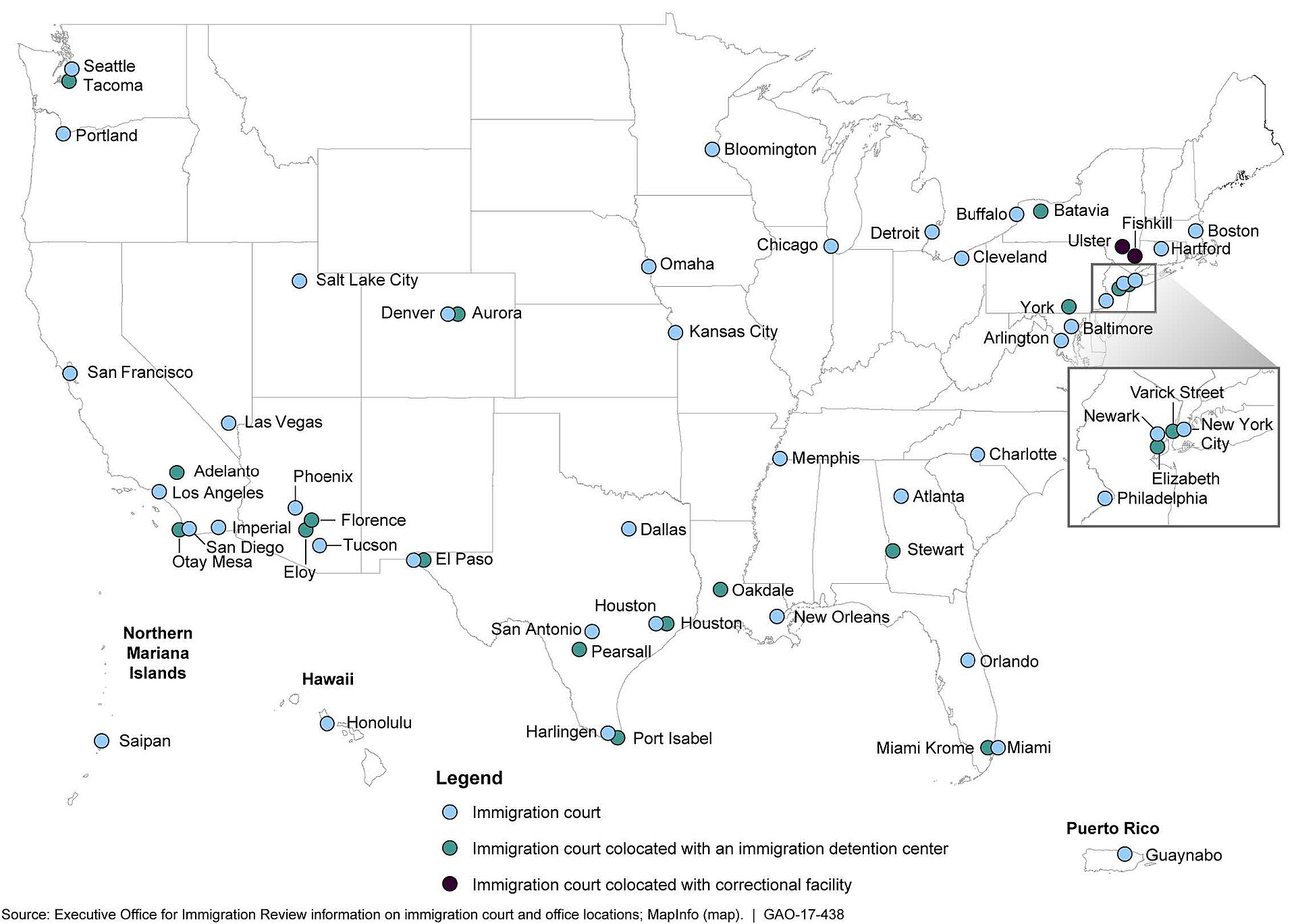 Figure 2 Map of Executive Office for Immigration Review (EOIR) Immigration Court Locations (35153795121)