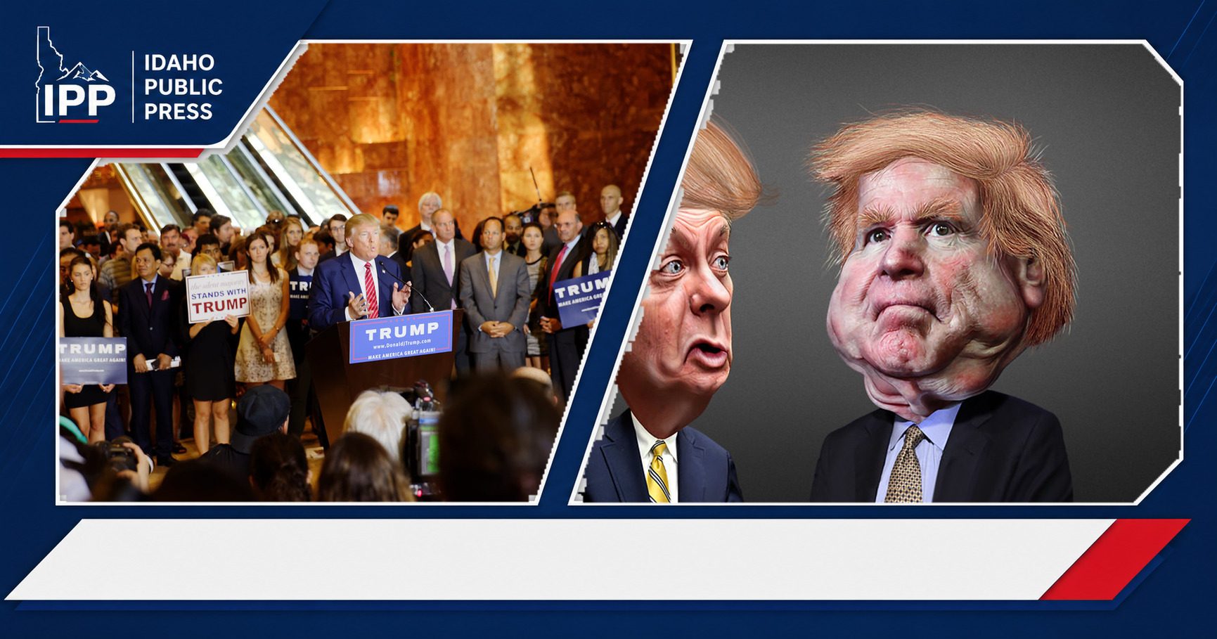 Donald Trump and Lindsey Graham featured editorial graphic