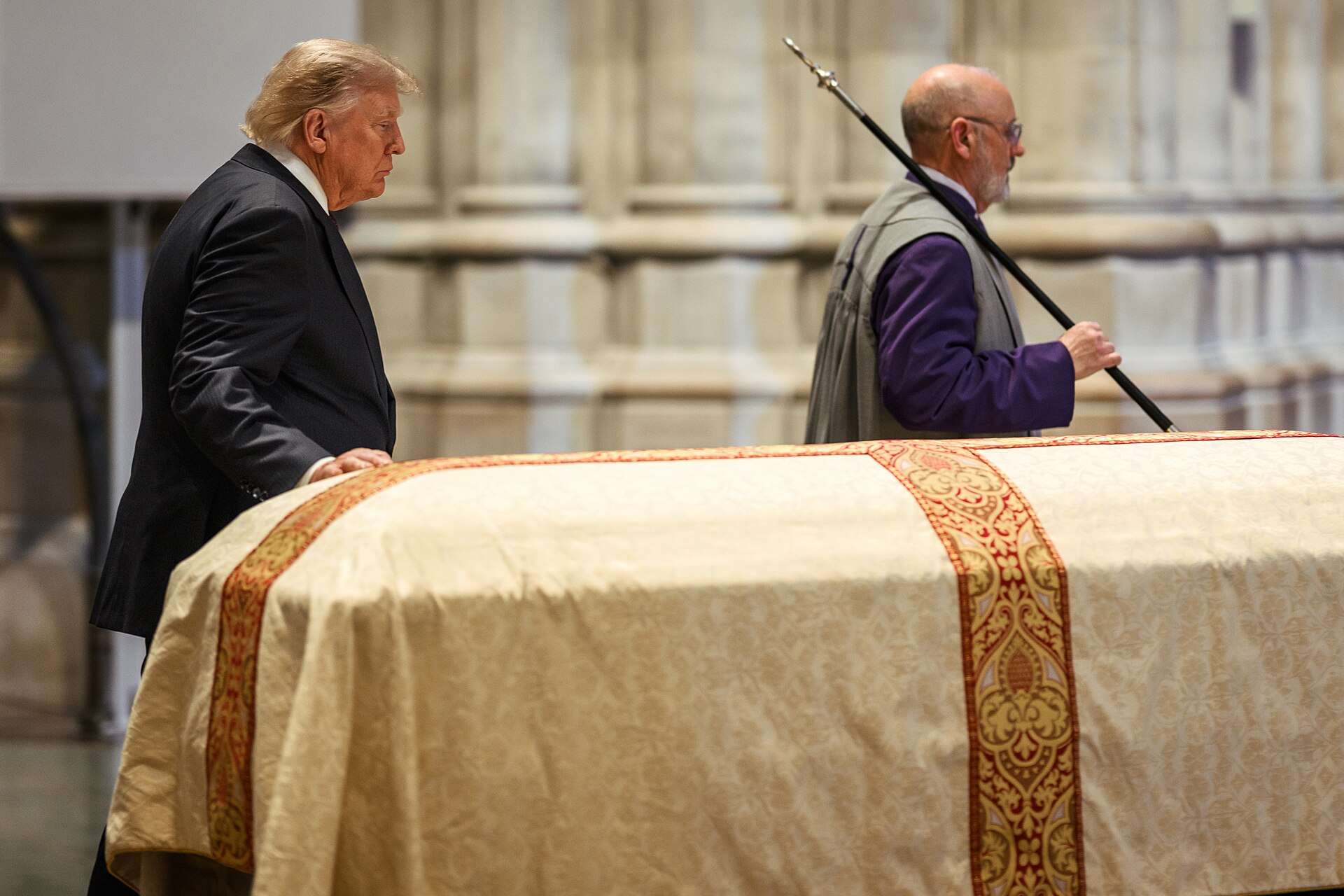 President Donald J. Trump attends the funeral service for South Carolina Senator Lindsey Graham (55429103828)