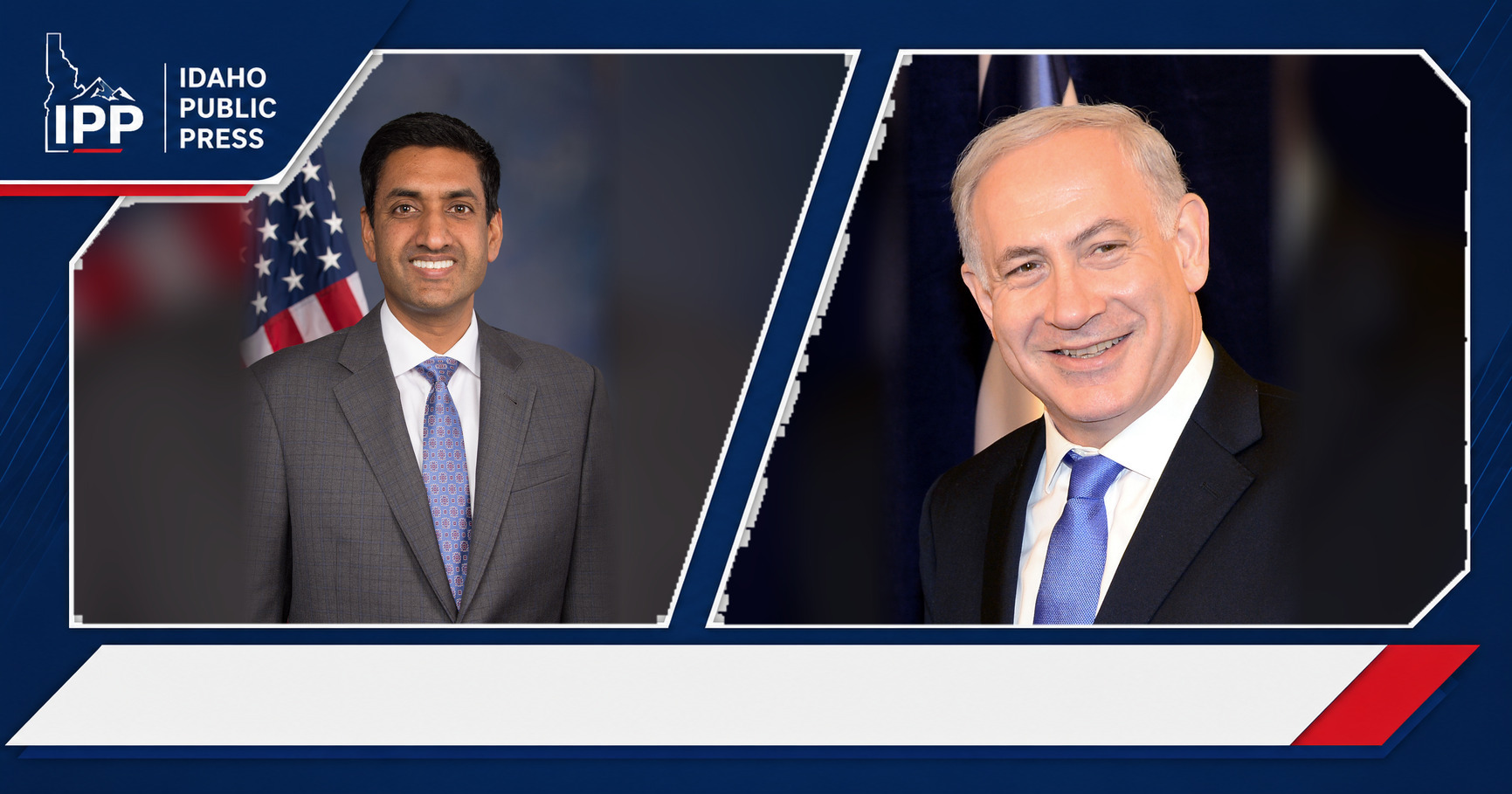 Ro Khanna and Benjamin Netanyahu featured editorial graphic