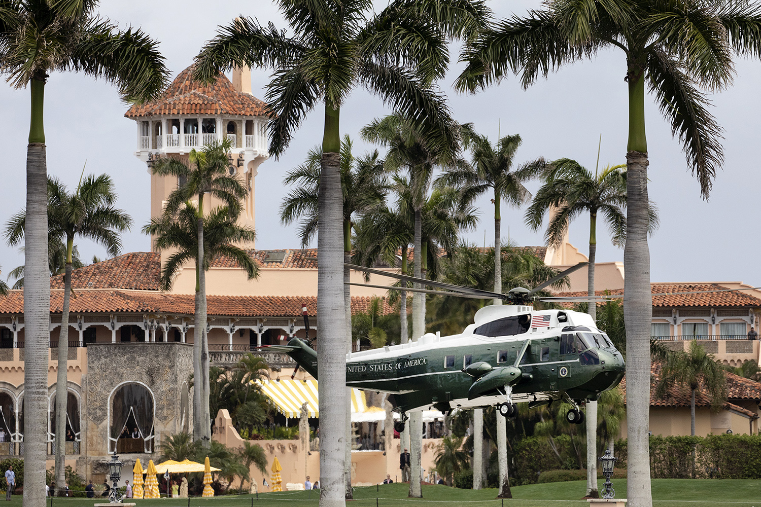 Marine One at Mar a Lago