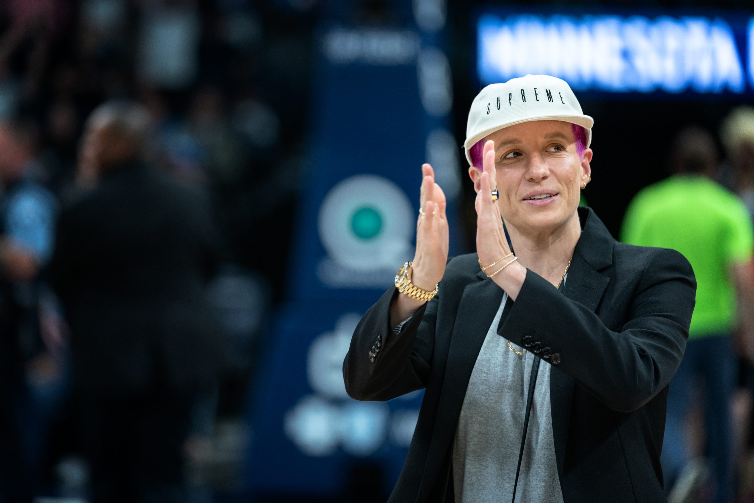 Megan Rapinoe at a Minnesota Lynx game