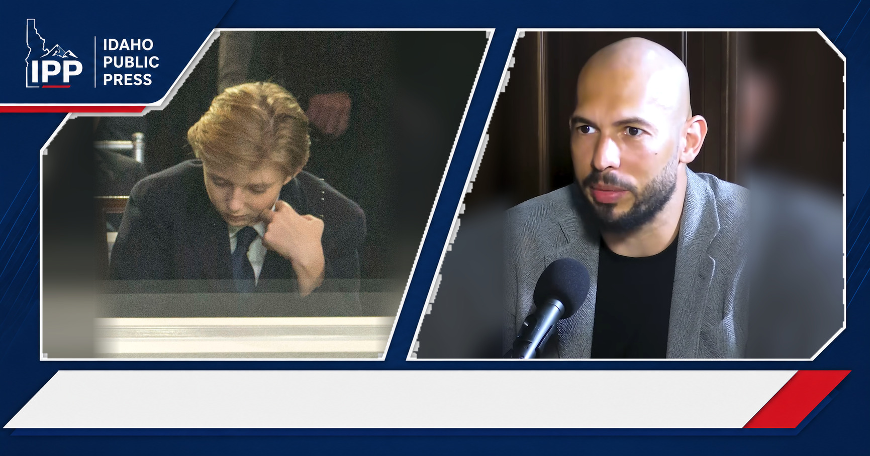 Barron Trump and Andrew Tate featured editorial graphic
