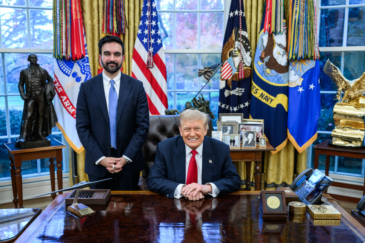 Donald Trump and Zohran Mamdani meeting at the Oval Office