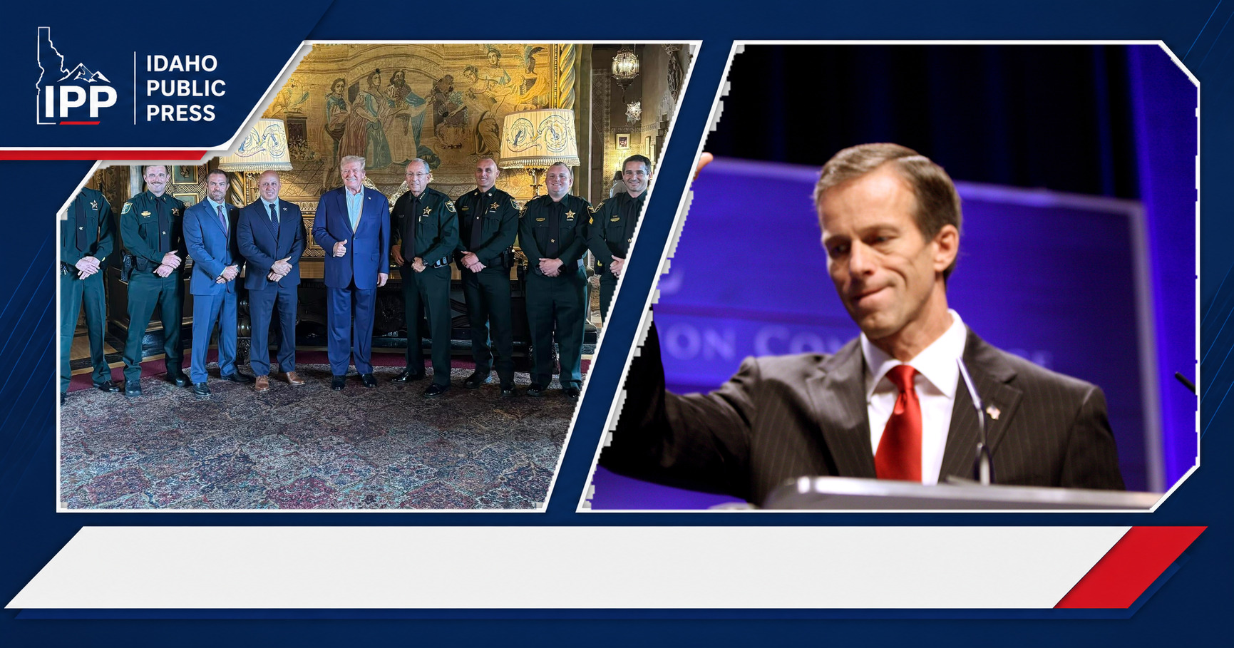 Donald Trump and John Thune featured editorial graphic