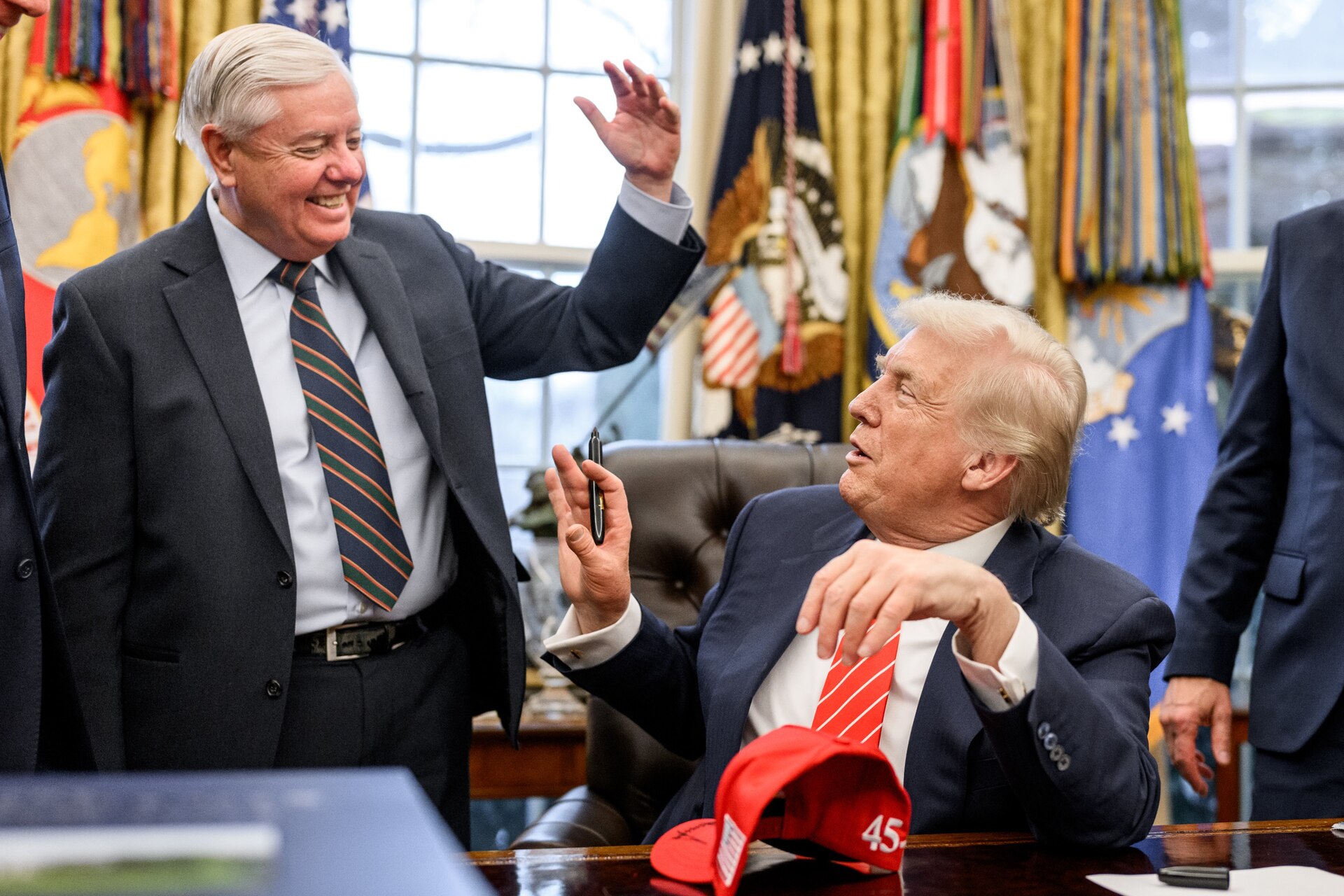 Donald Trump with Lindsey Graham in 2026