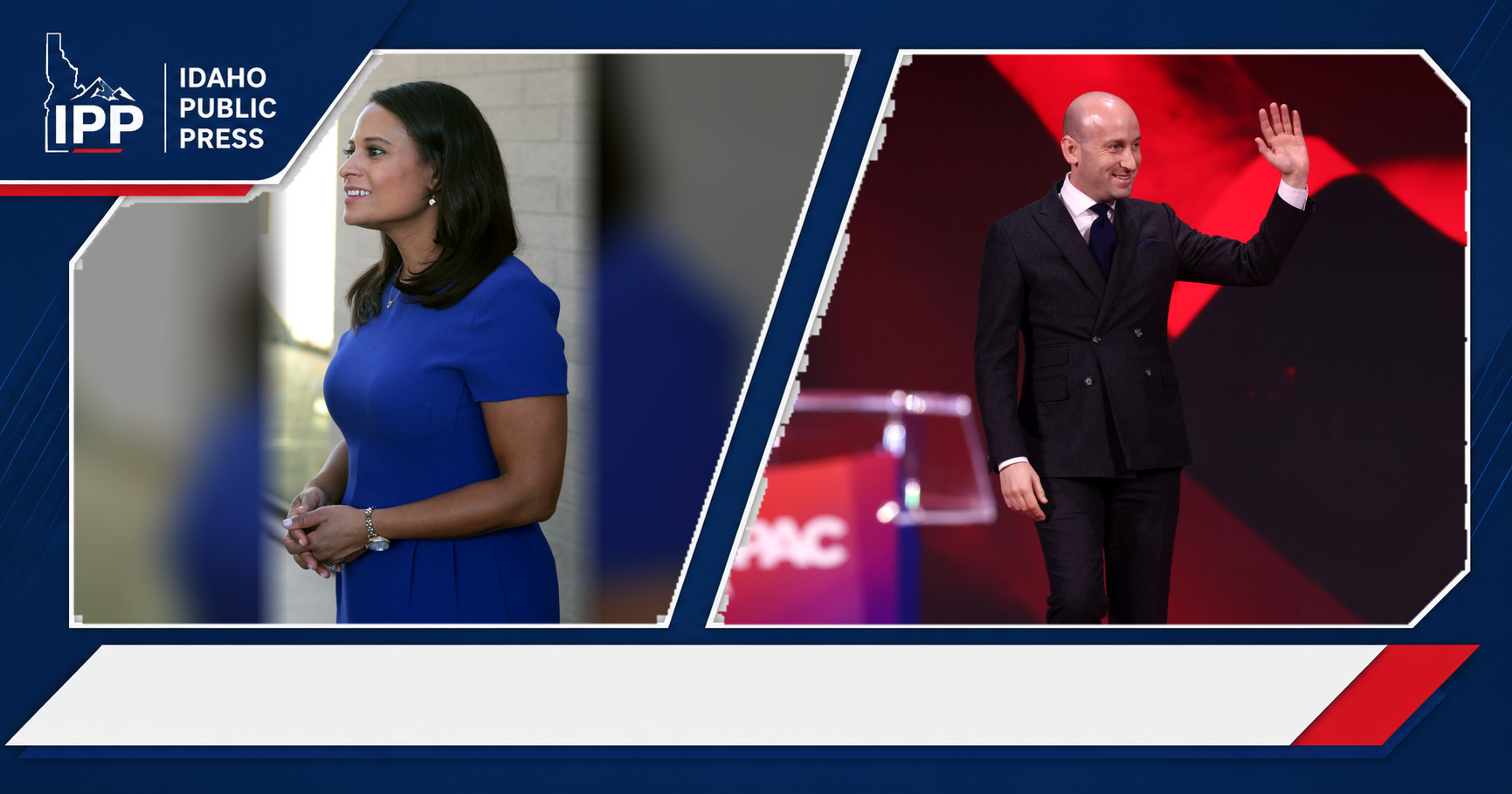 Kristen Welker and Stephen Miller featured editorial graphic