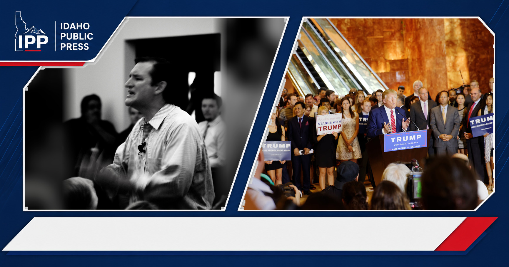 Ted Cruz and Donald Trump featured editorial graphic