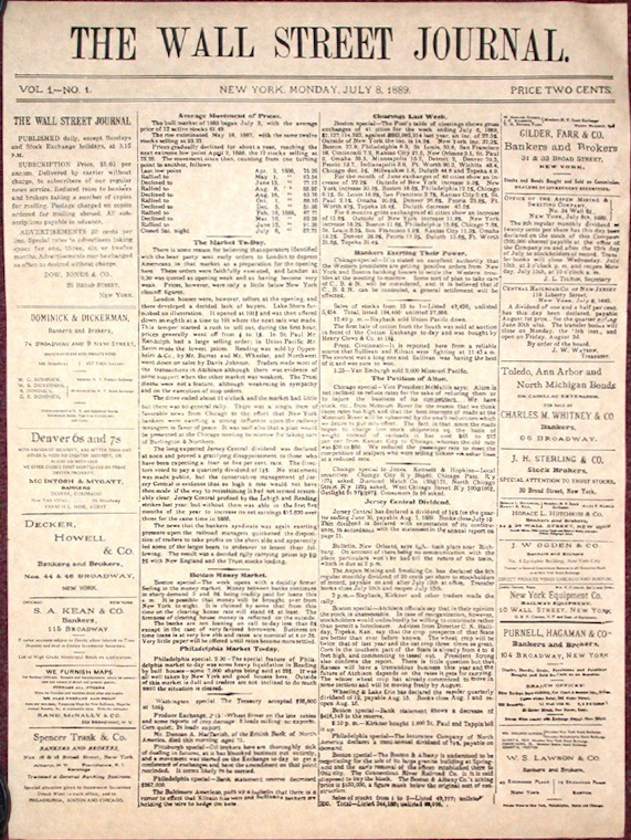 The Wall Street Journal first issue
