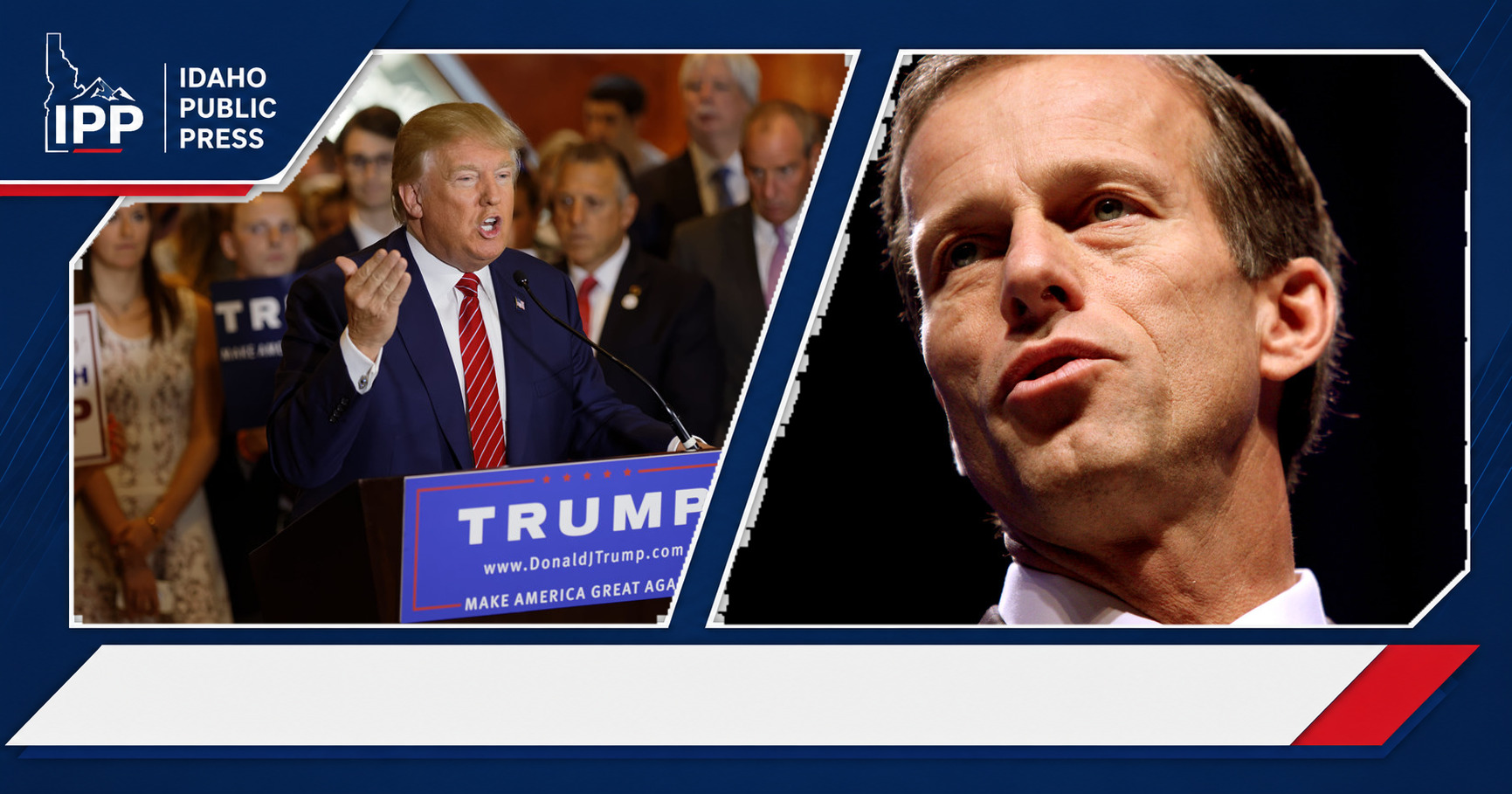 Donald Trump and John Thune featured editorial graphic