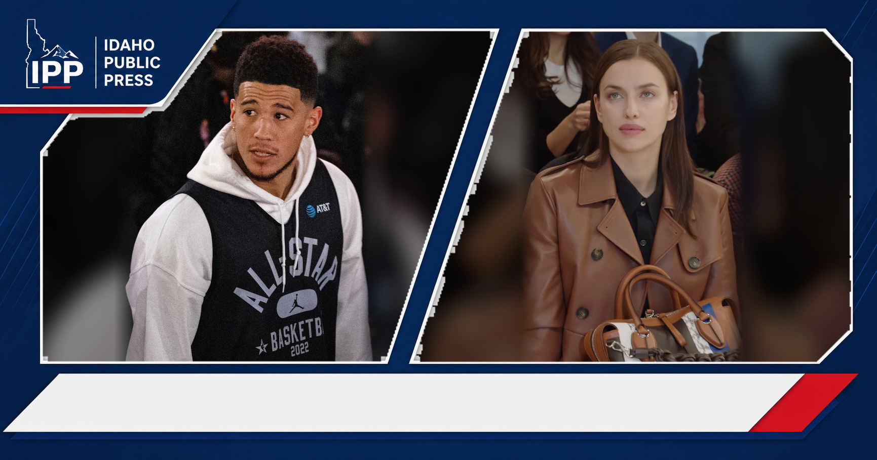 Devin Booker and Irina Shayk featured editorial graphic