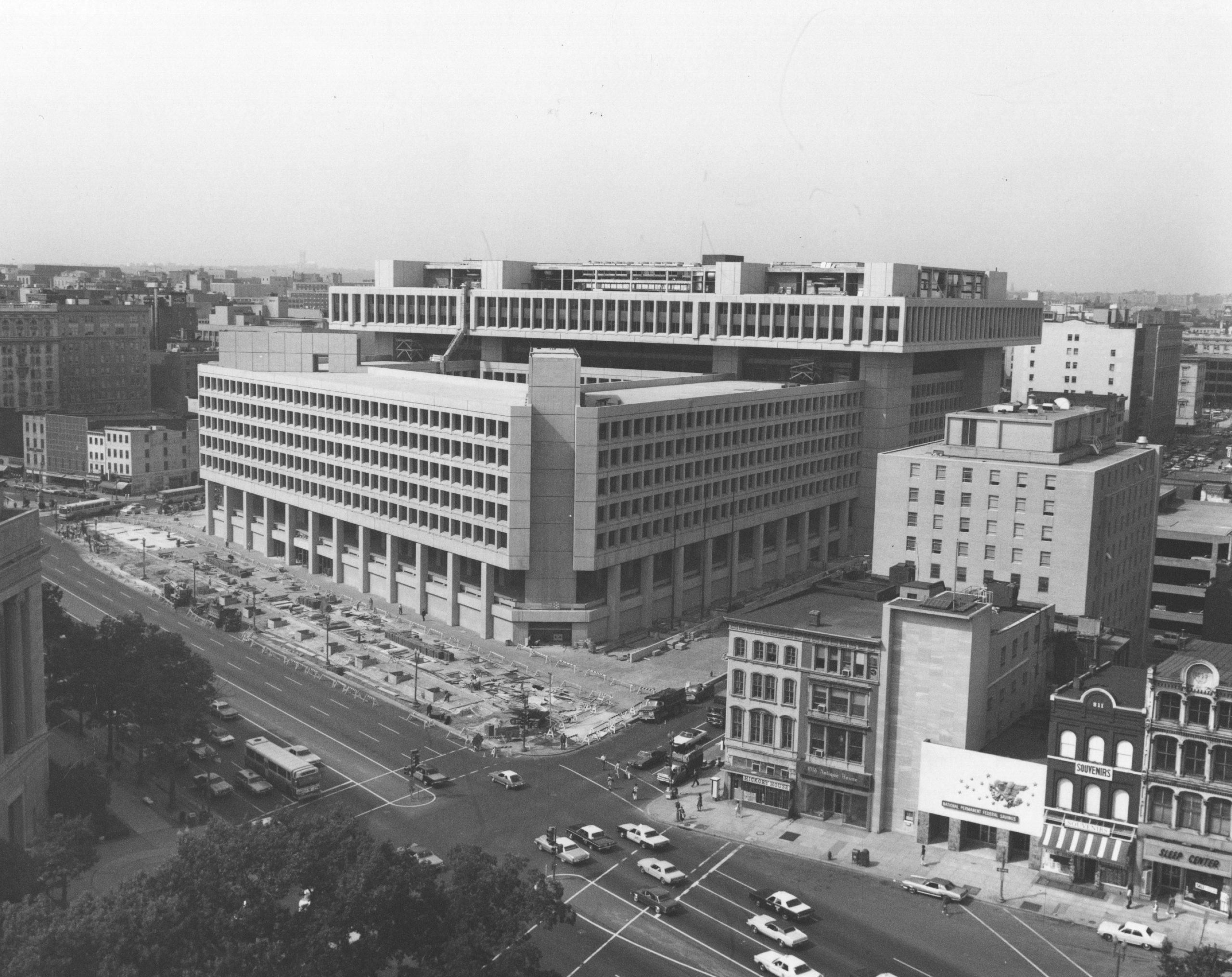Photograph of View of J. Edgar Hoover FBI Building from National Archives Roof