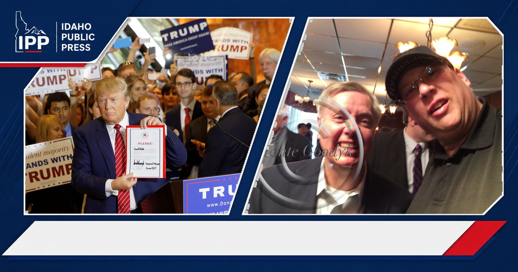 Donald Trump and Lindsey Graham featured editorial graphic