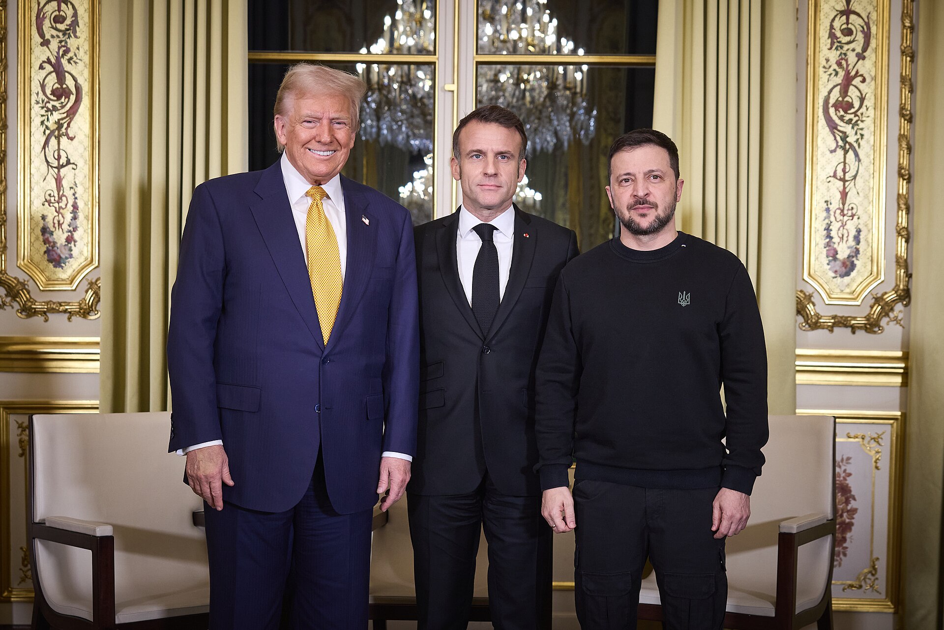 Paris Hosted a Trilateral Meeting Between Volodymyr Zelenskyy, Emmanuel Macron and Donald Trump on 7 December 2024 2