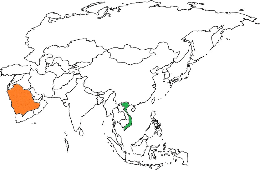 Vietnam Saudi Arabia Locator
