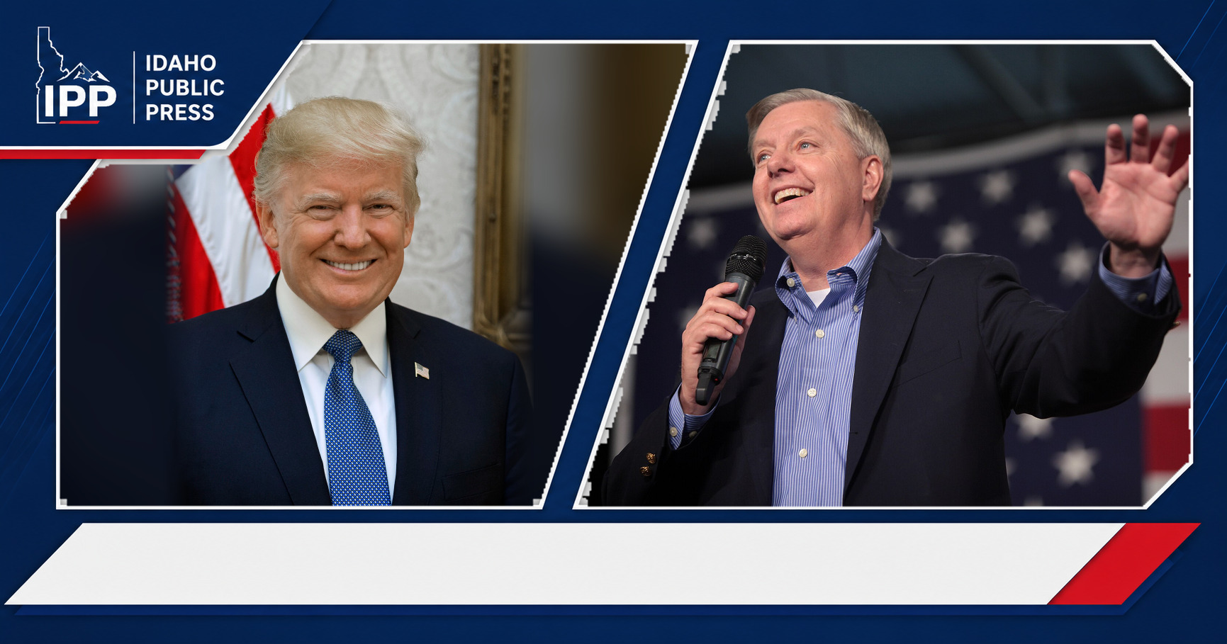 Donald Trump and Lindsey Graham featured editorial graphic