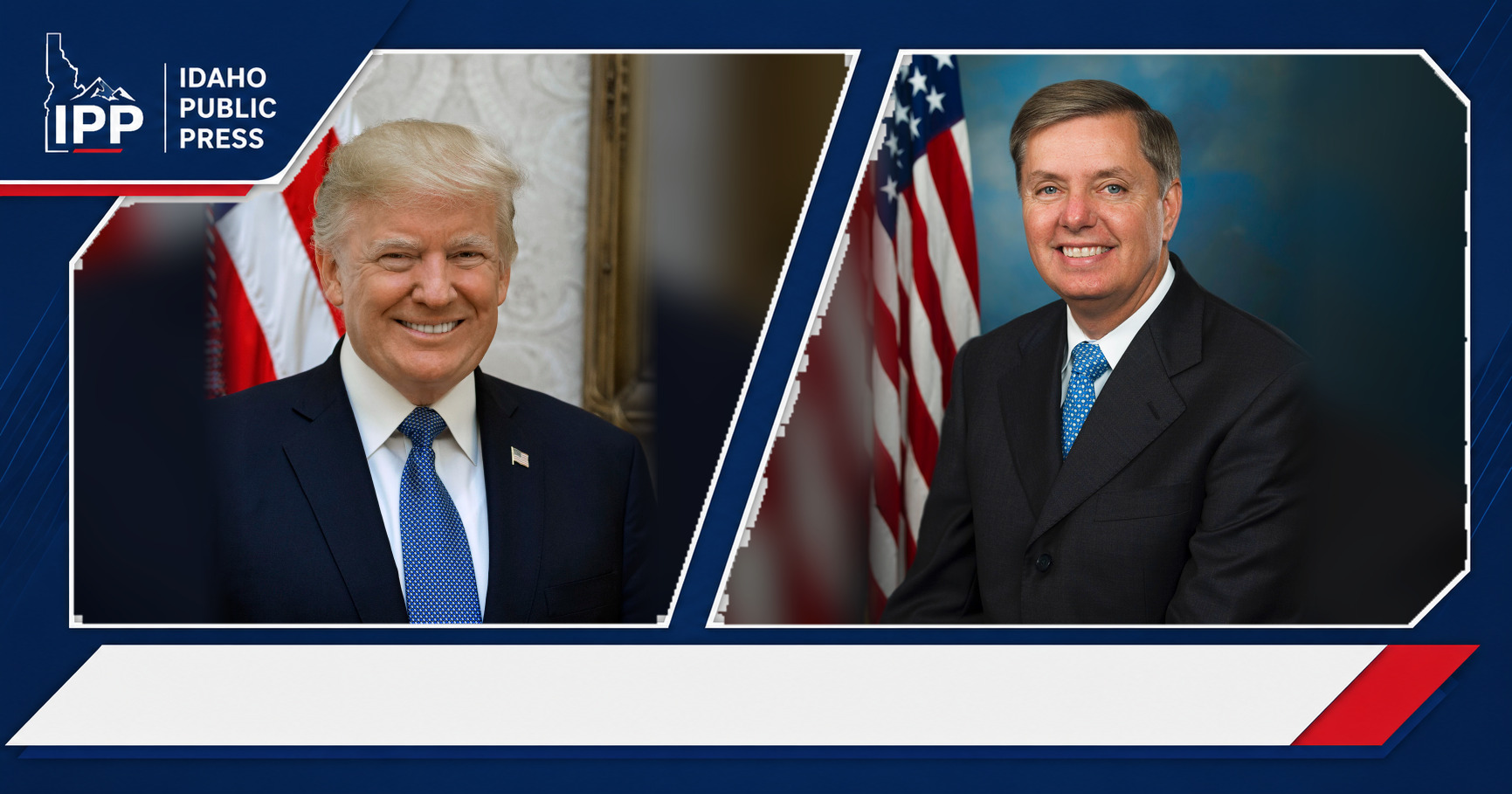 Donald Trump and Lindsey Graham featured editorial graphic