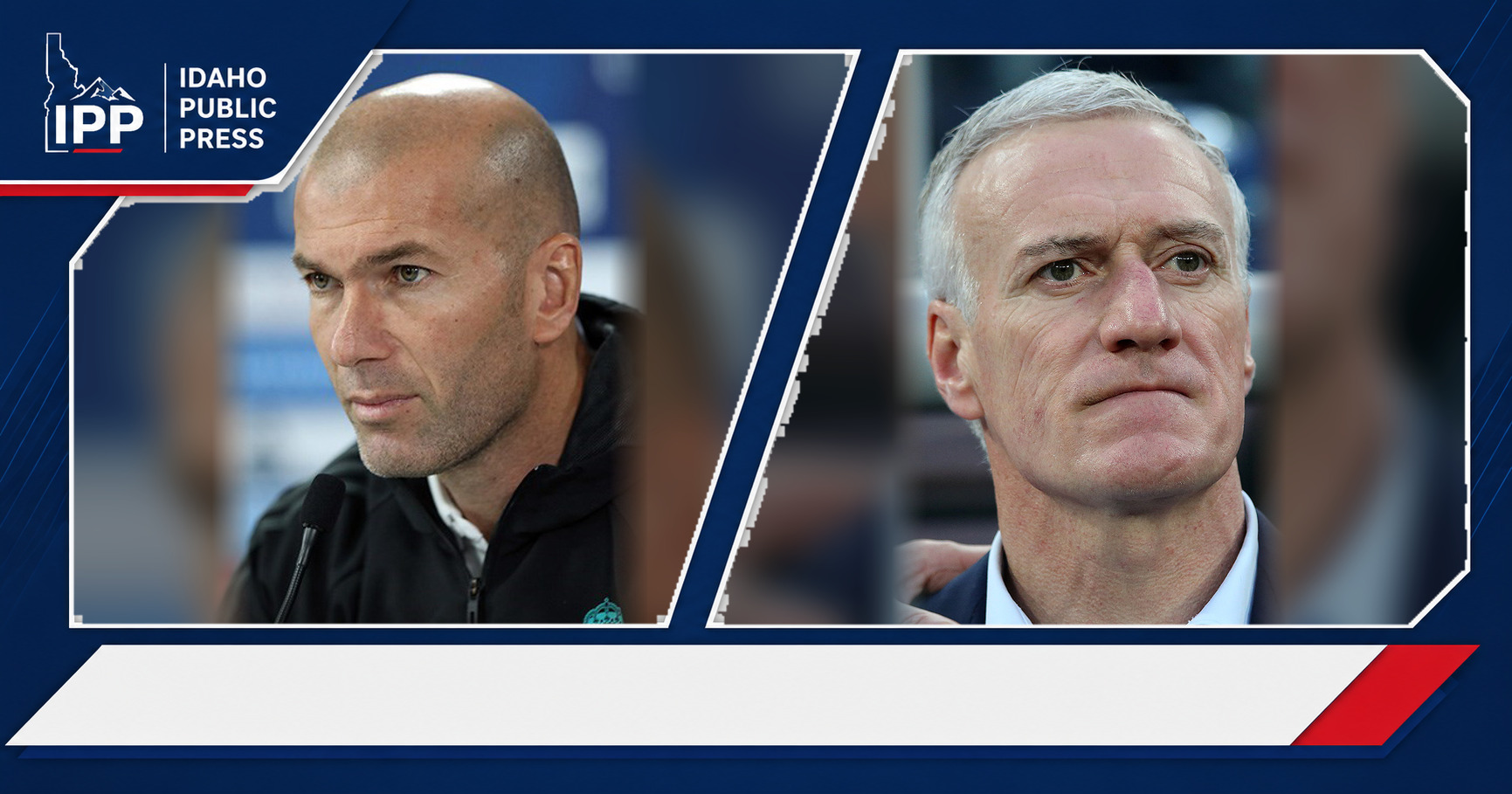 Zinedine Zidane and Didier Deschamps featured editorial graphic
