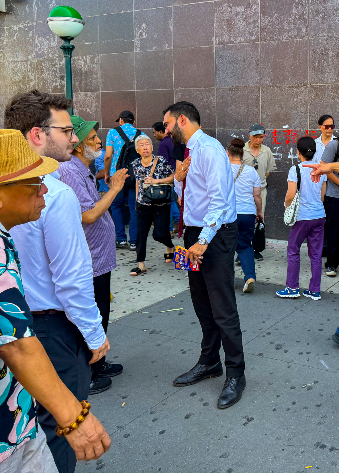 Zohran Mamdani Campaigning in Flushing