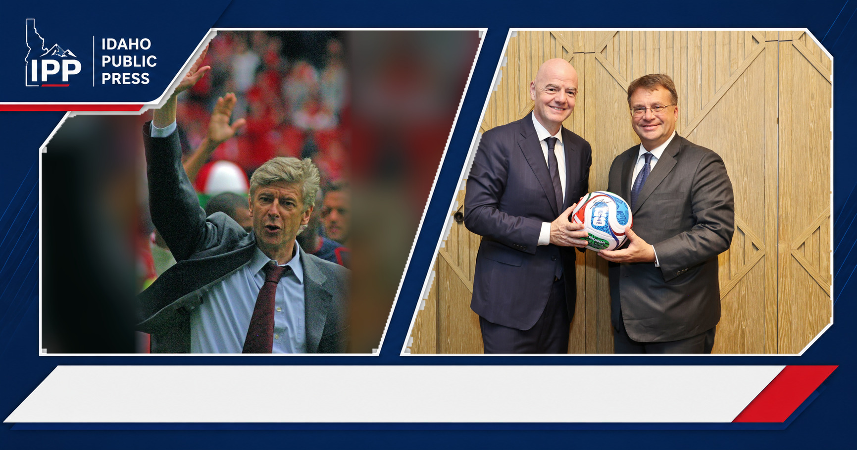 Arsène Wenger and Gianni Infantino featured editorial graphic