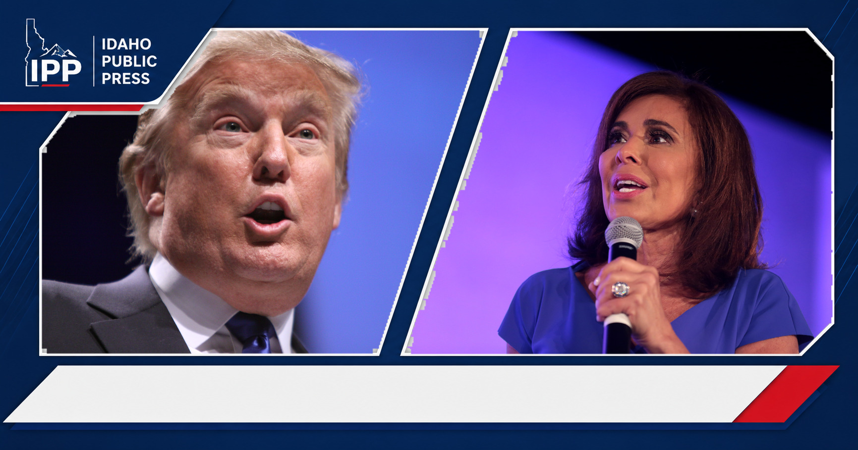 Donald Trump and Jeanine Pirro featured editorial graphic