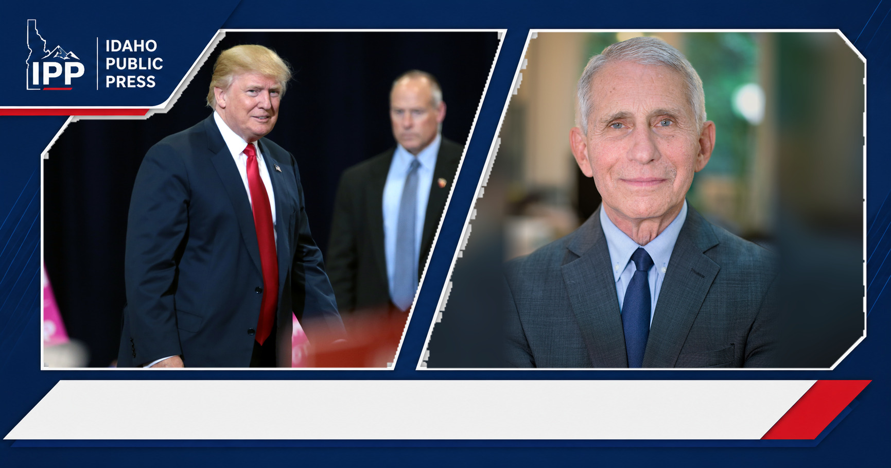 Donald Trump and Anthony Fauci featured editorial graphic