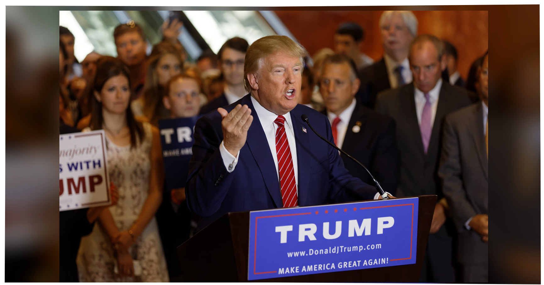 Donald Trump featured editorial graphic