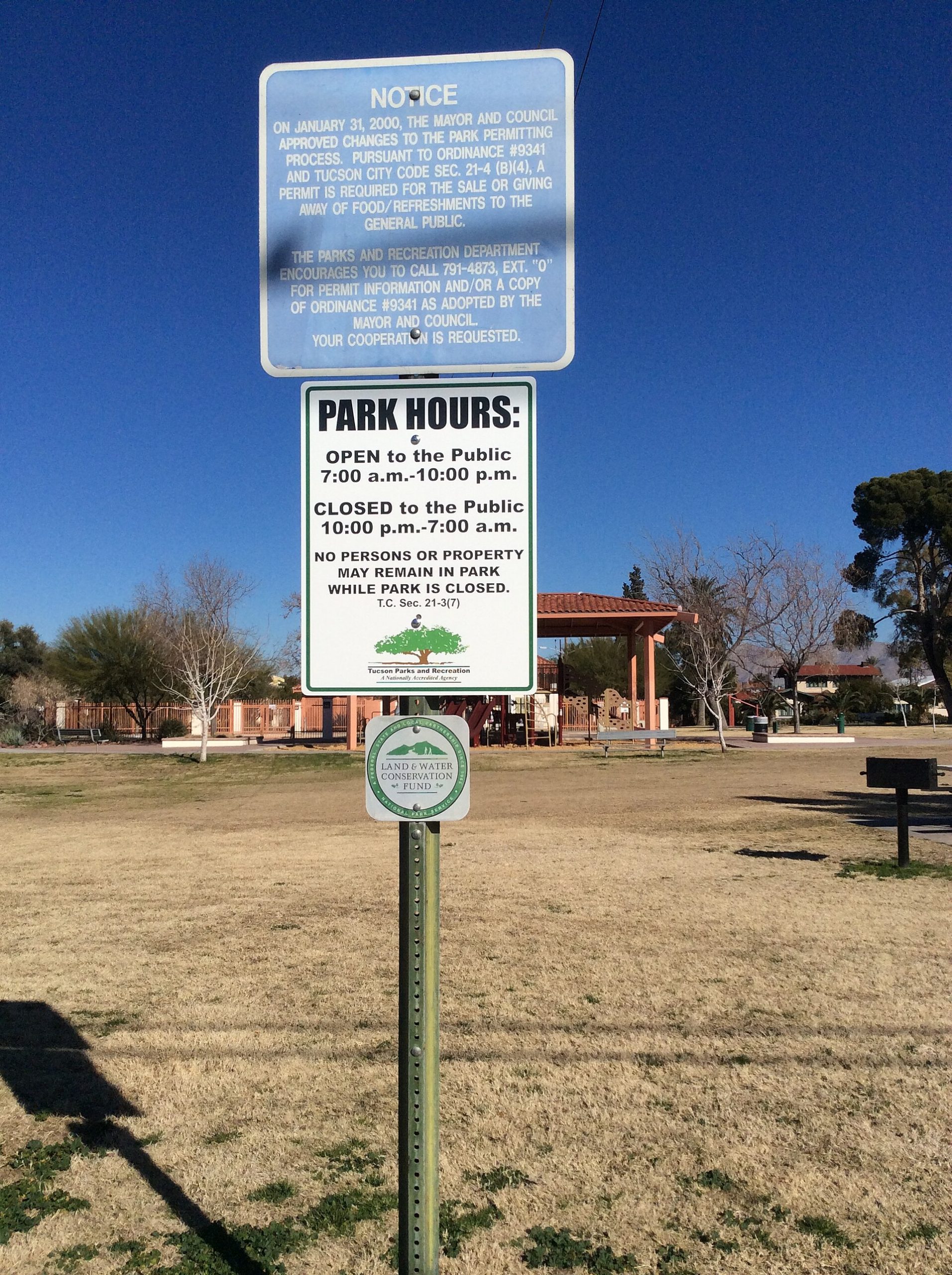Parque en Tucson Arizona 26 ene 2016