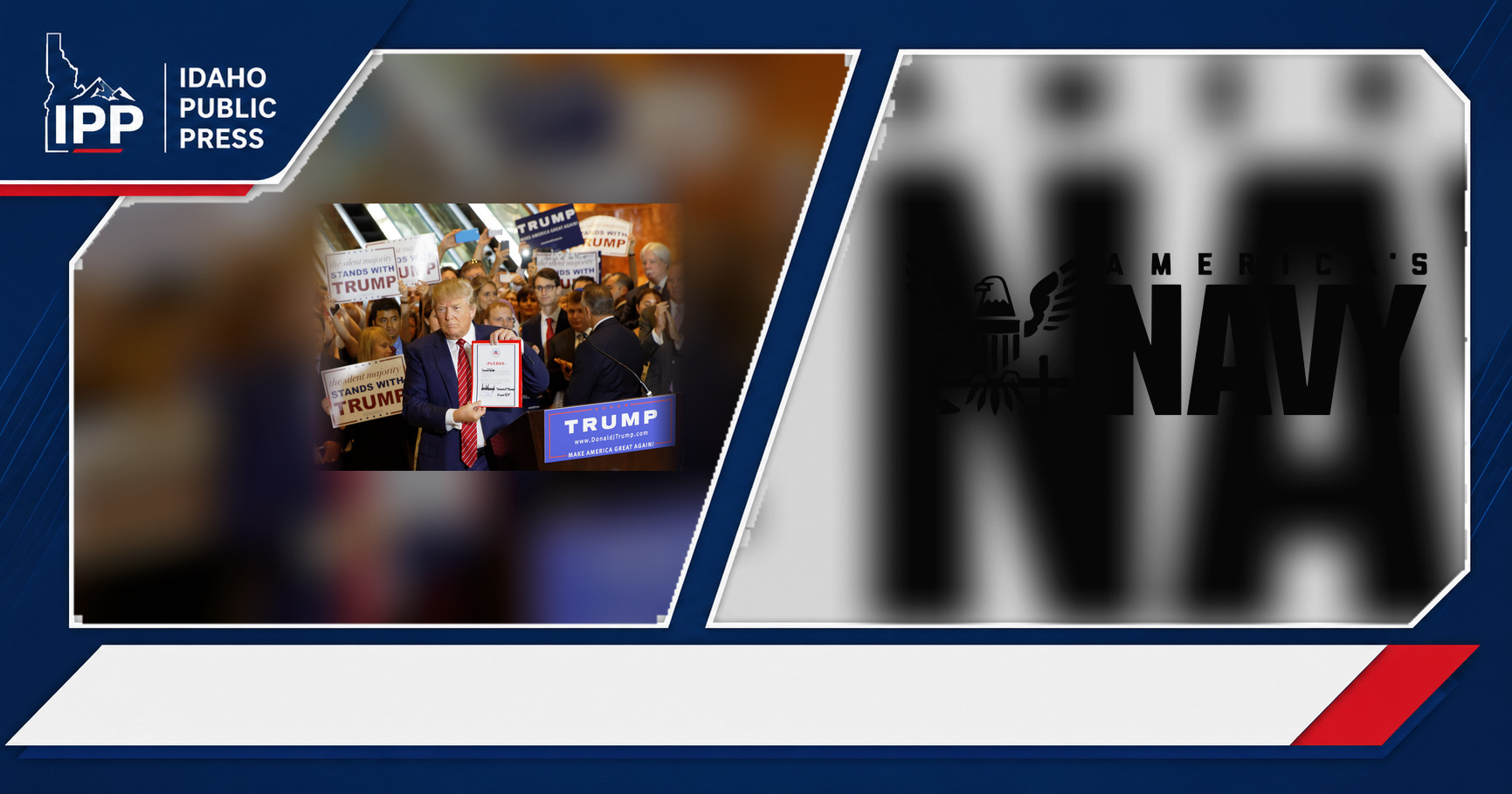 Donald Trump and United States Navy featured editorial graphic