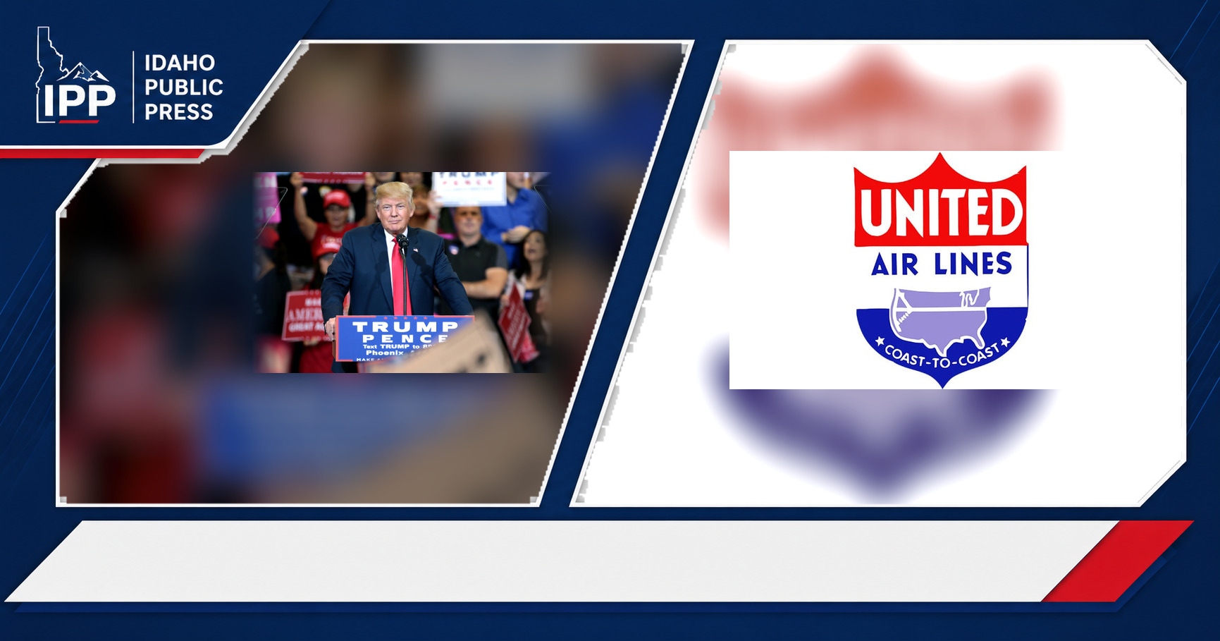 Donald Trump and USS Abraham Lincoln featured editorial graphic