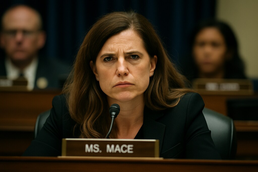 Nancy Mace, shallow depth of field, in a US House hearing.