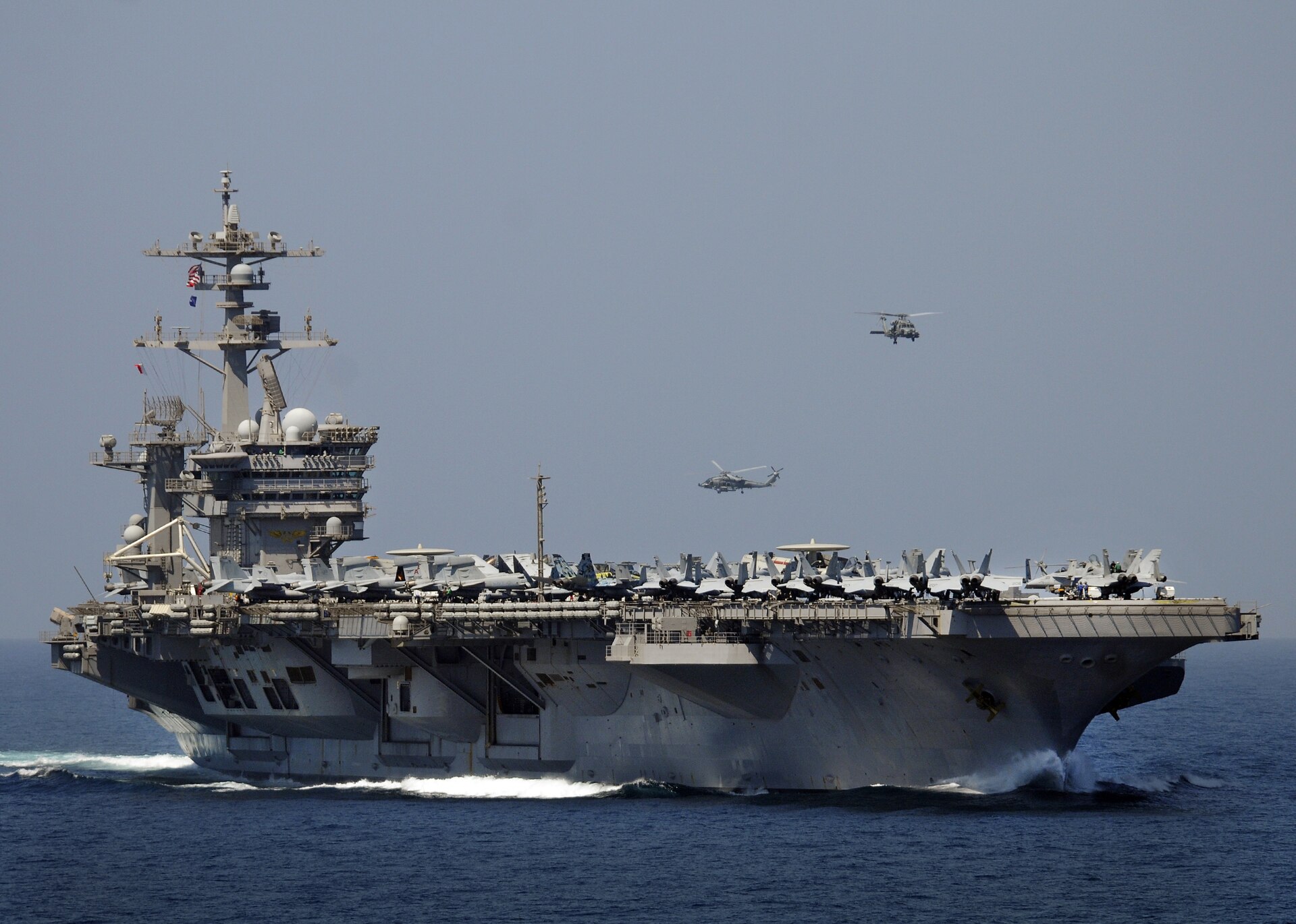 Flickr Official U.S. Navy Imagery USS Carl Vinson transits the Strait of Hormuz.