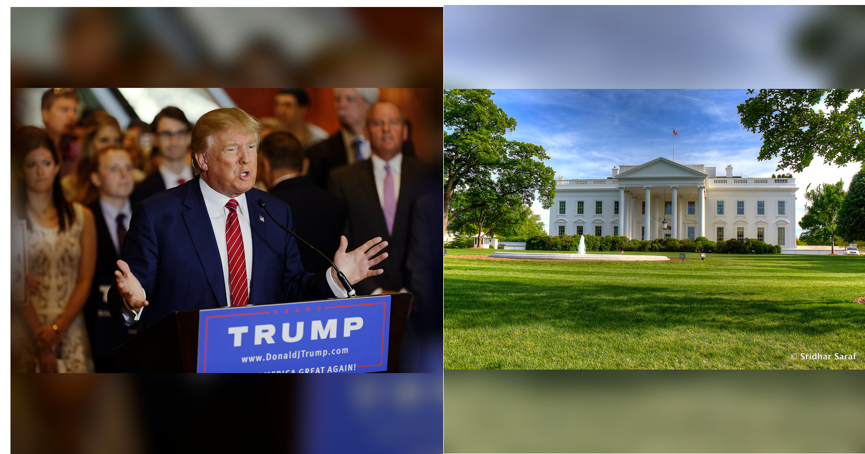 Donald Trump and The White House featured editorial graphic