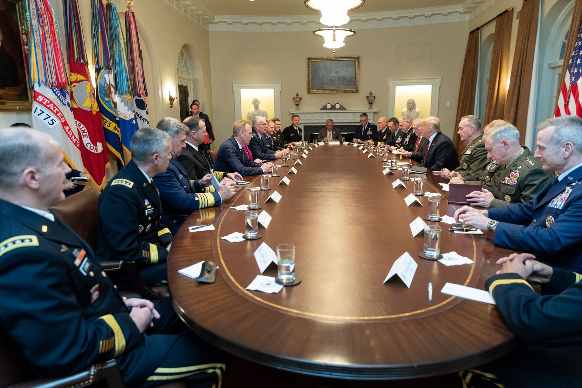 President Donald J. Trump with Senior Military Leaders (31664937238)