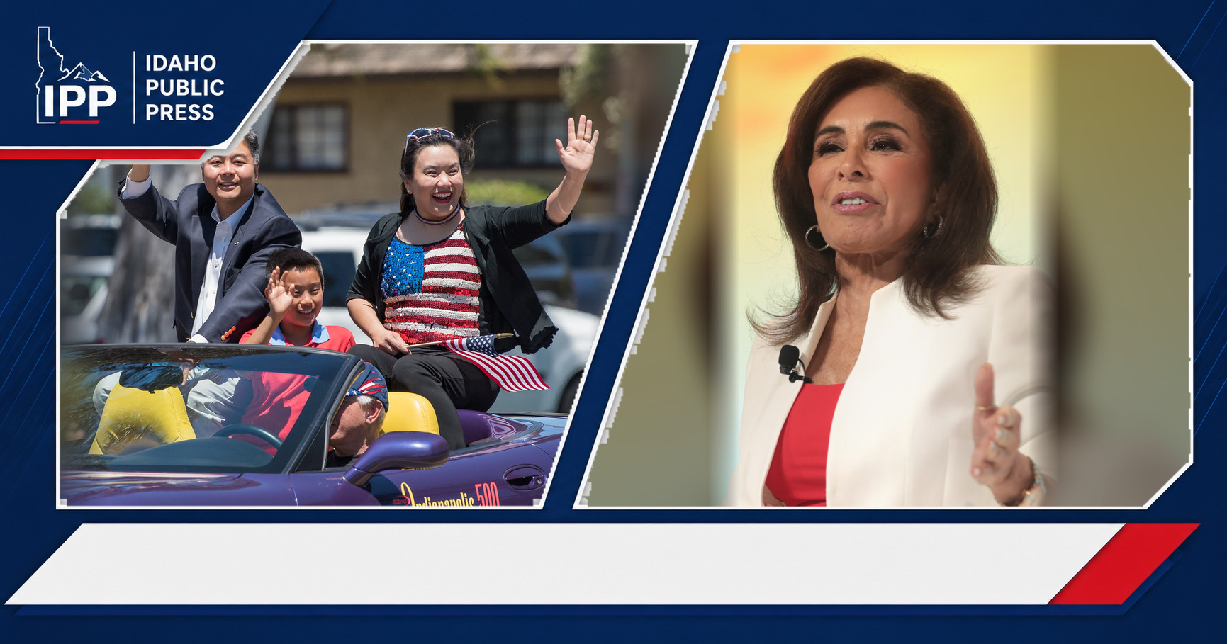 Ted Lieu and Jeanine Pirro featured editorial graphic