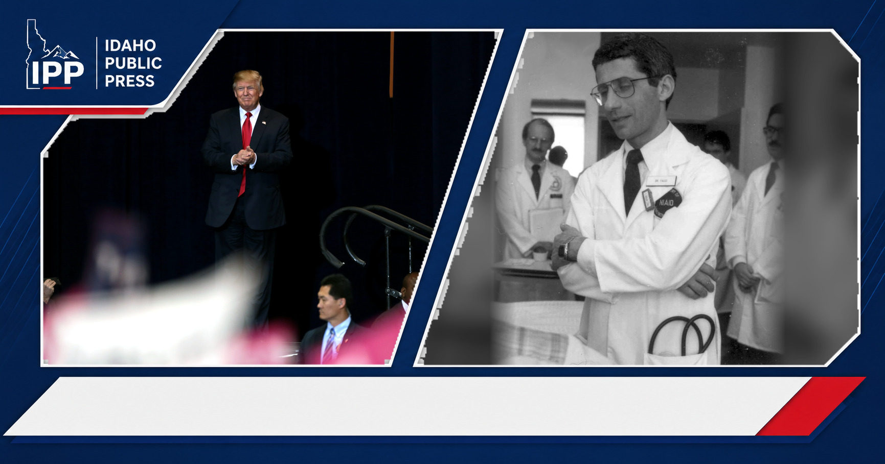 Donald Trump and Anthony Fauci featured editorial graphic
