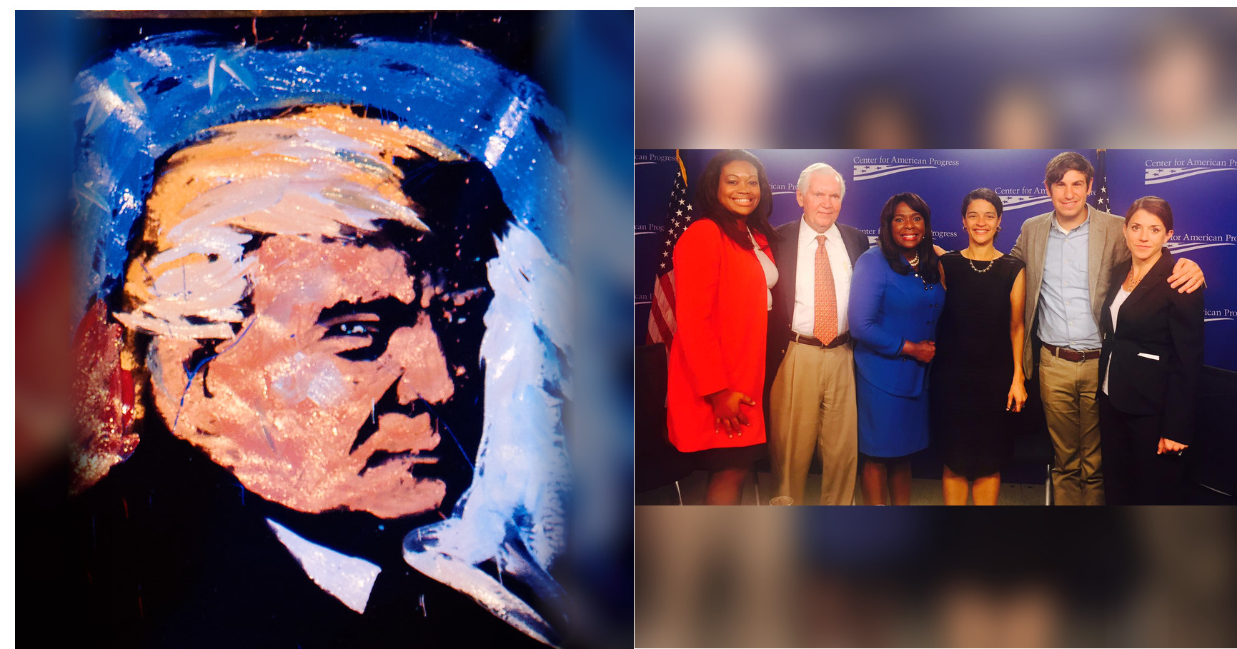 Donald Trump and Center for American Progress featured editorial graphic