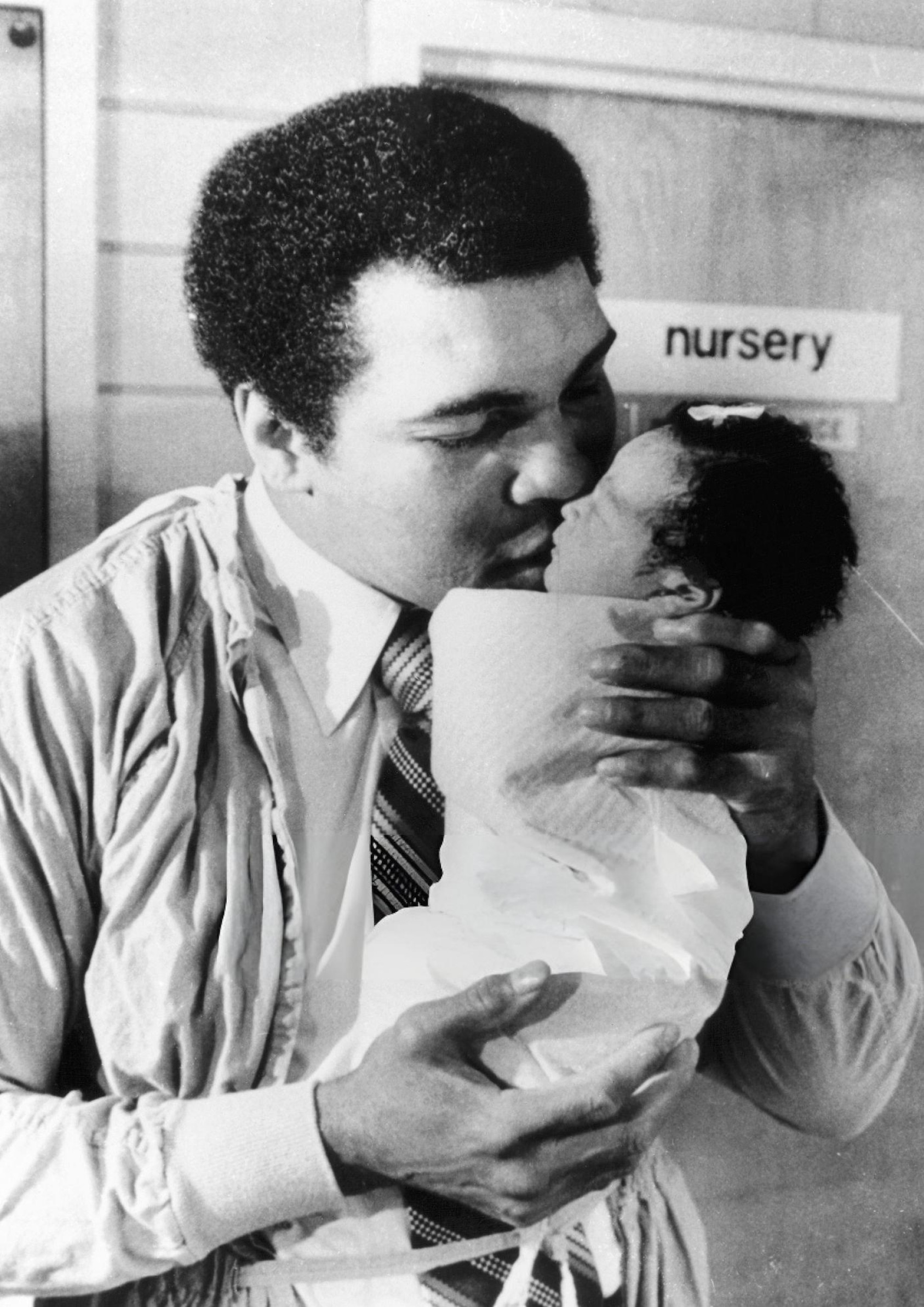 Muhammad Ali and Laila Ali at her birth at Mount Sinai Hospital