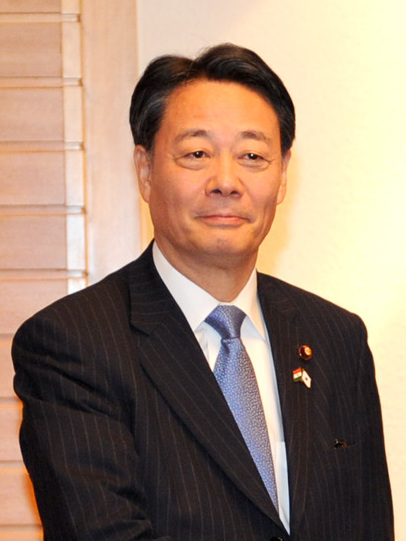 President of the Democratic Party of Japan Banri Keida meets PM Modi (cropped)