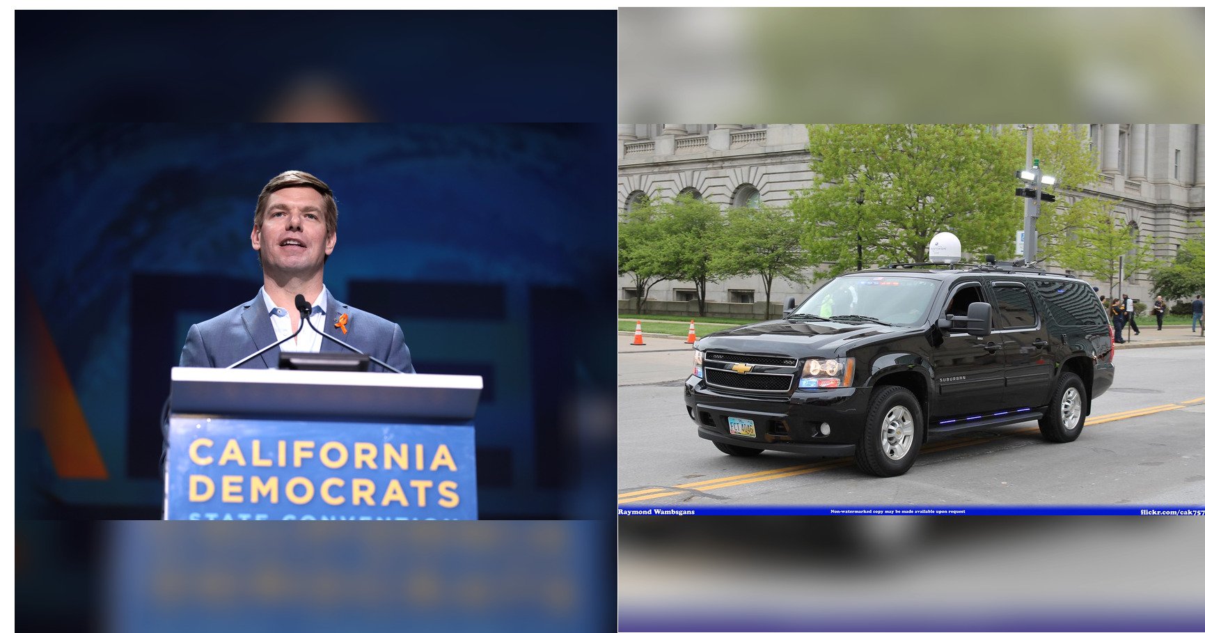 Eric Swalwell and Federal Bureau of Investigation featured editorial graphic